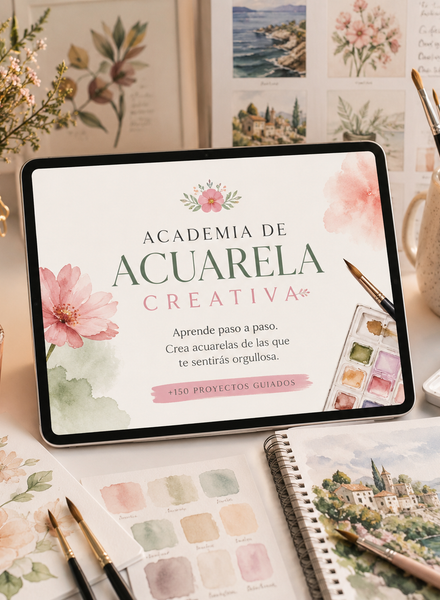 Pack Academia de la Acuarela +200 Proyectos y 9 Bonos de regalo