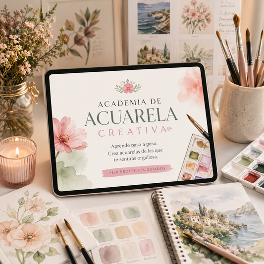 Pack Academia de la Acuarela +200 Proyectos y 9 Bonos de regalo