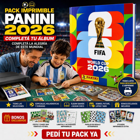 Mega Pack Mundial 2026 Imprimible - Álbum + Figuritas + Regalos