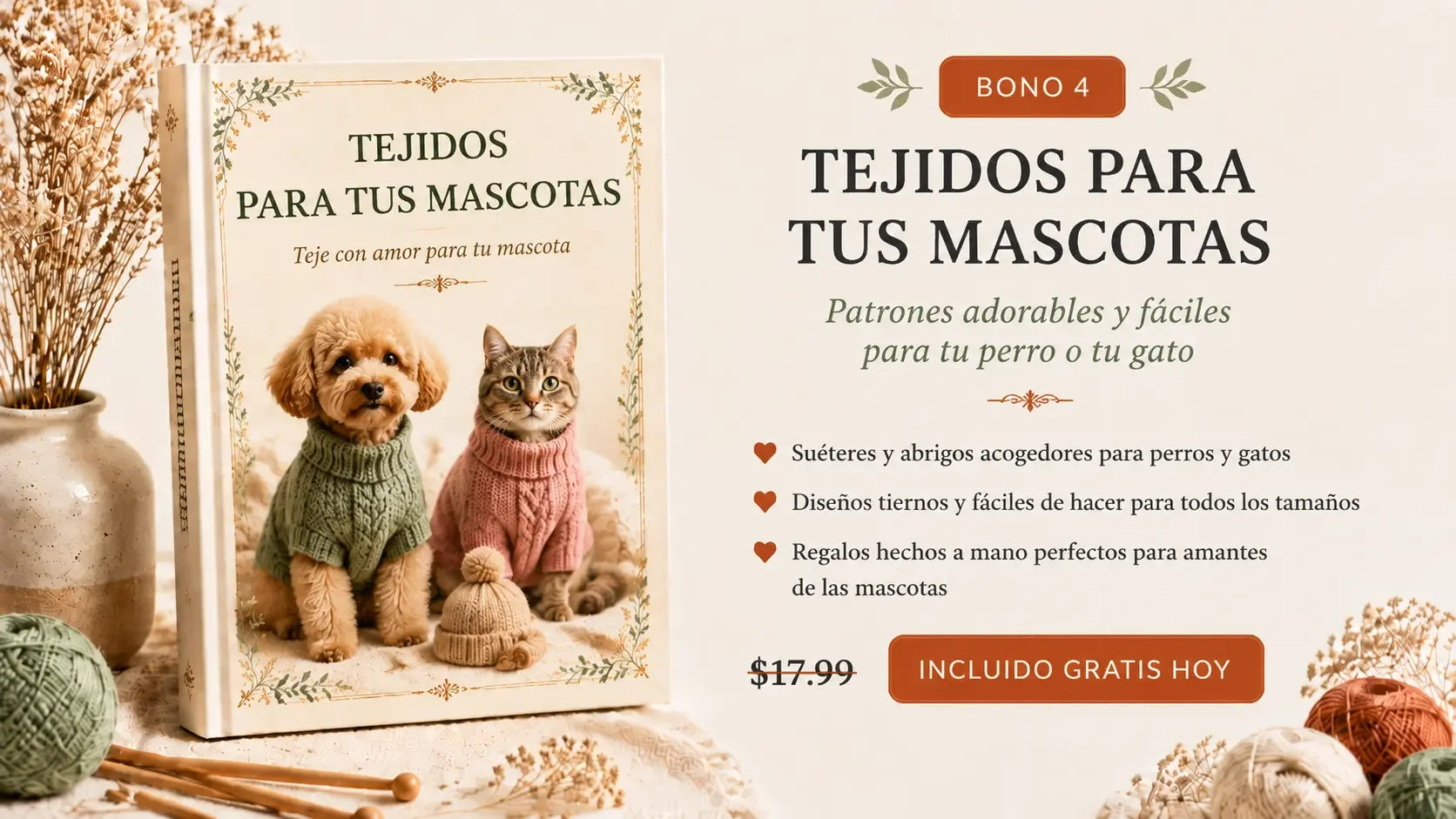 Bonus 4: Tejidos para tus mascotas